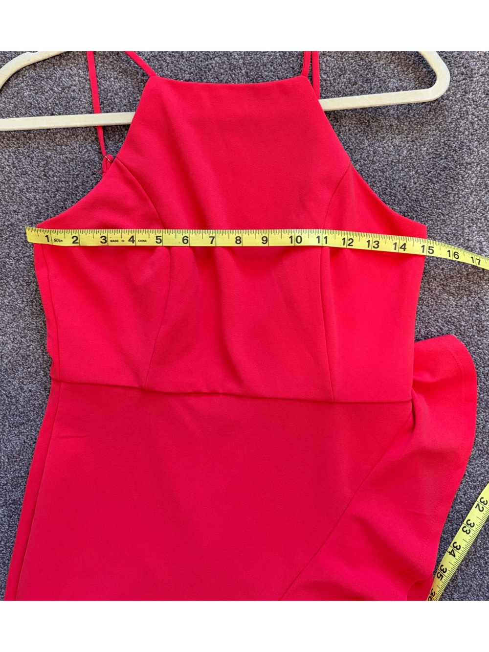Lulu's Bright Red Ruffle Halter Mini Dress - Picture 6 of 8